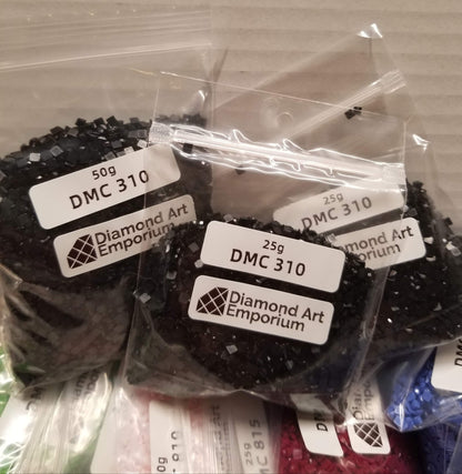 Square Acrylic Diamonds (Group 1)  DMC Colors 153  154  165  166  169  221  223  301  310  315