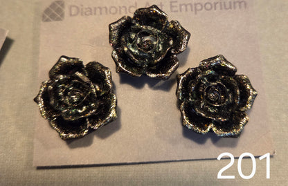 Rose Cover Minders,  Locally Poured Resin, package of 3, exclusive colors and finishes