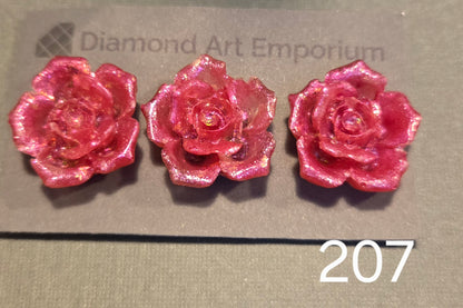 Rose Cover Minders,  Locally Poured Resin, package of 3, exclusive colors and finishes