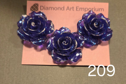 Rose Cover Minders,  Locally Poured Resin, package of 3, exclusive colors and finishes