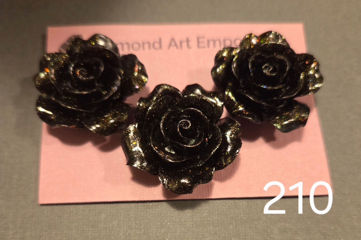 Rose Cover Minders,  Locally Poured Resin, package of 3, exclusive colors and finishes