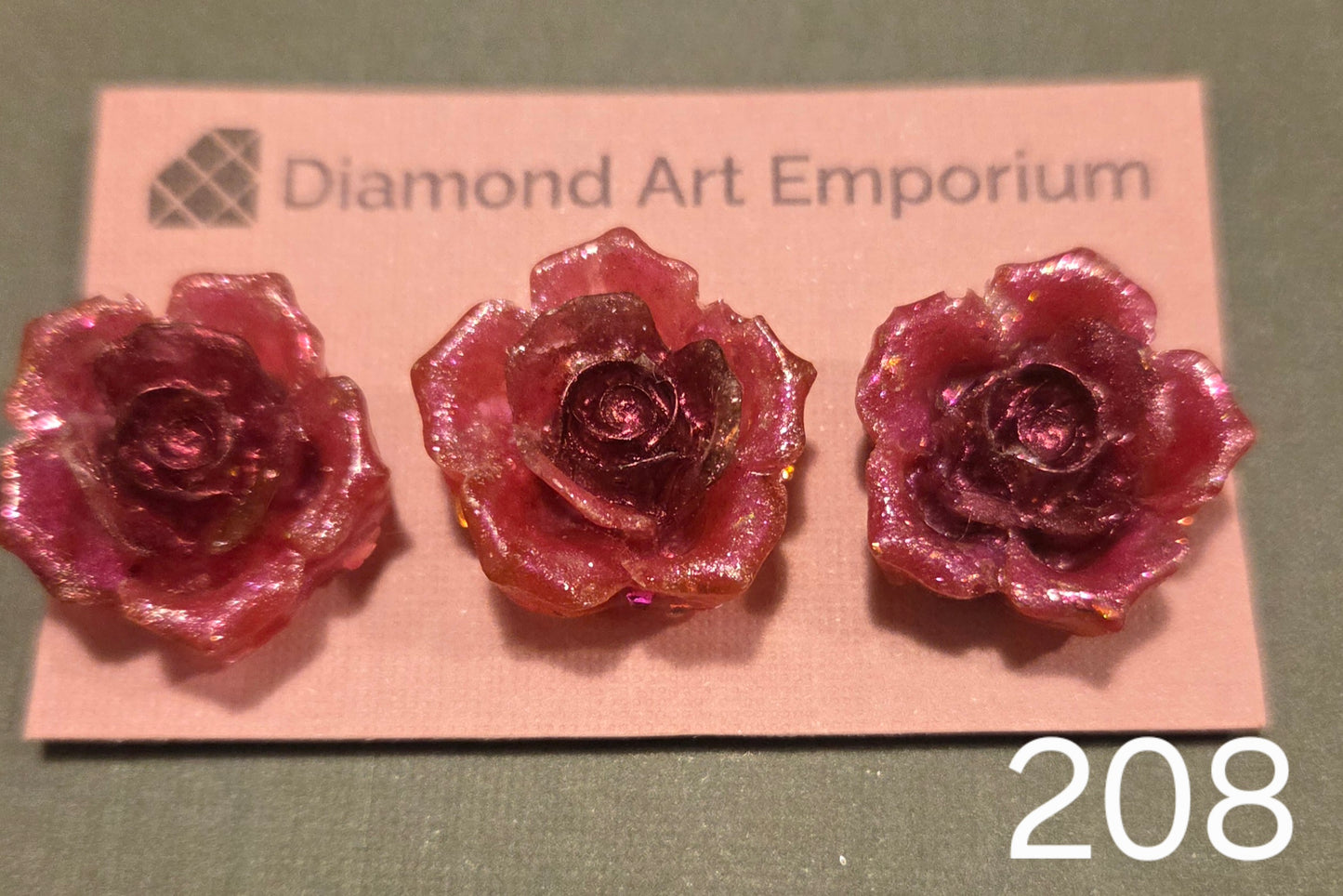 Rose Cover Minders,  Locally Poured Resin, package of 3, exclusive colors and finishes