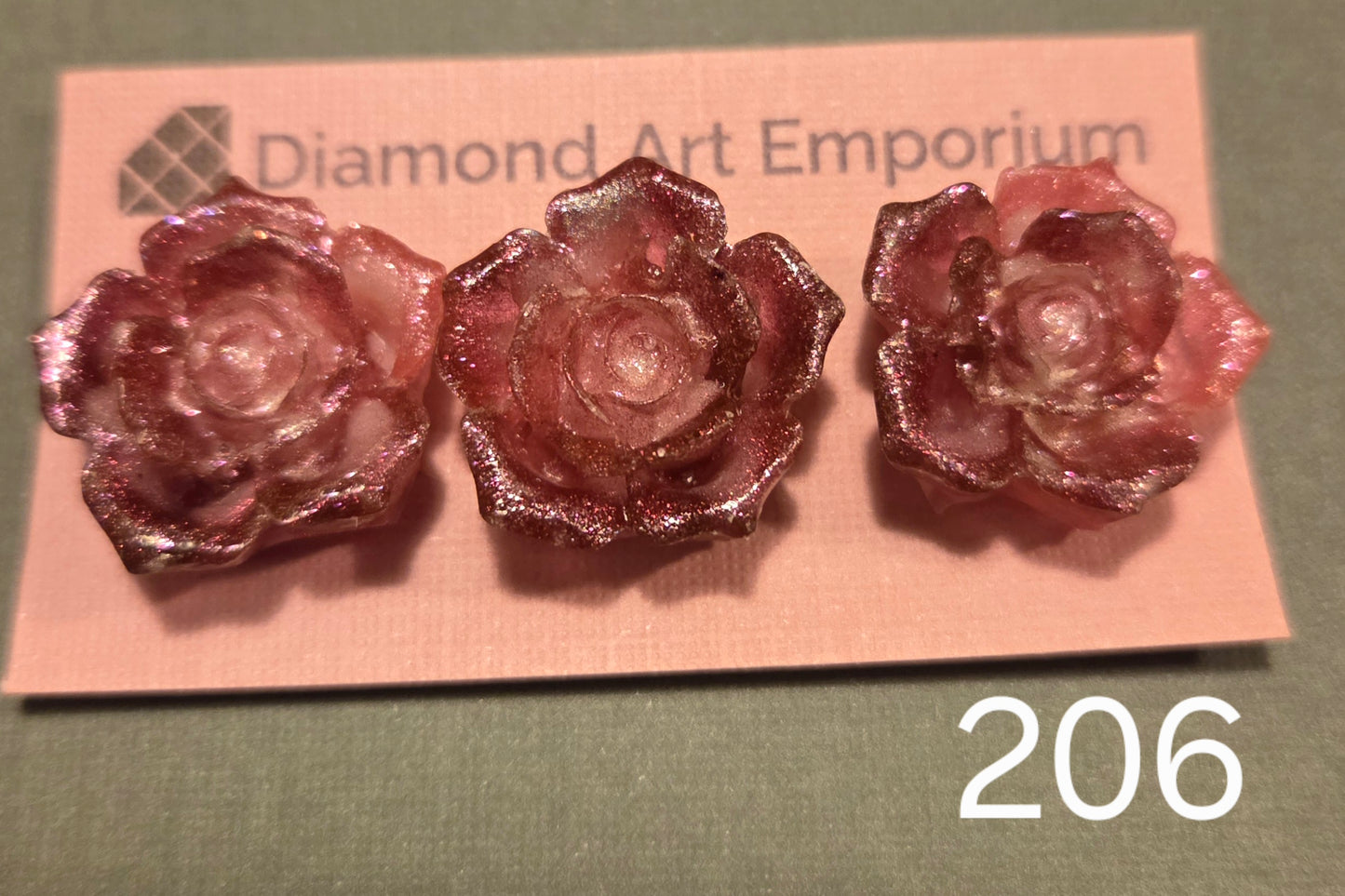 Rose Cover Minders,  Locally Poured Resin, package of 3, exclusive colors and finishes