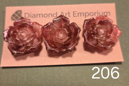 Rose Cover Minders,  Locally Poured Resin, package of 3, exclusive colors and finishes