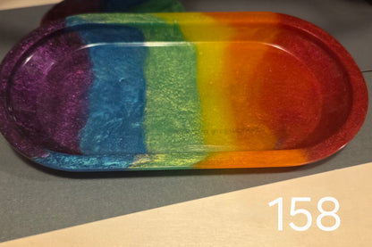 Trays for pens, wax or putty, trinkets, rolling, change, keys or decoration