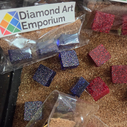 Hand Poured Push Pins, Rainbow and assorted Glitter Colors in Sets