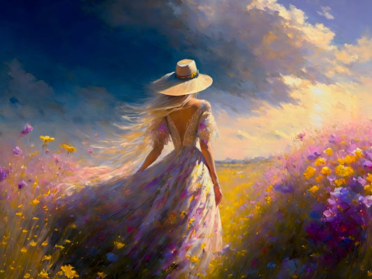 Wildflower Fields, a large format Diamond Painting Kit available by special order, from Diamond Art Emporium.