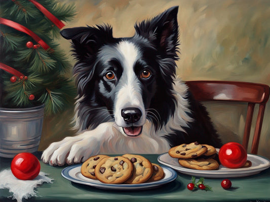 Border Collies Like Cookies, available by special order, exclusively from Diamond Art Emporium
