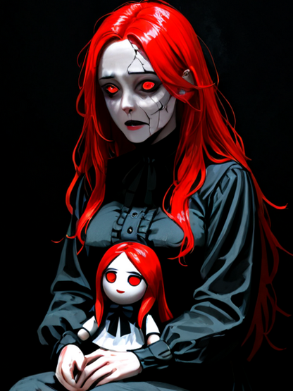 Girl in Red | Halloween Diamond Painting Event Kit, 30x40cm
