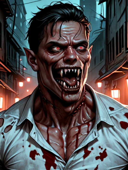 RIPped Vamp Zombie | Halloween Diamond Painting Event Kit, 30x40cm