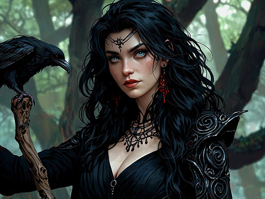Raven Queen, by Kristin S Block a diamond painting kit from Diamond Art Emporium