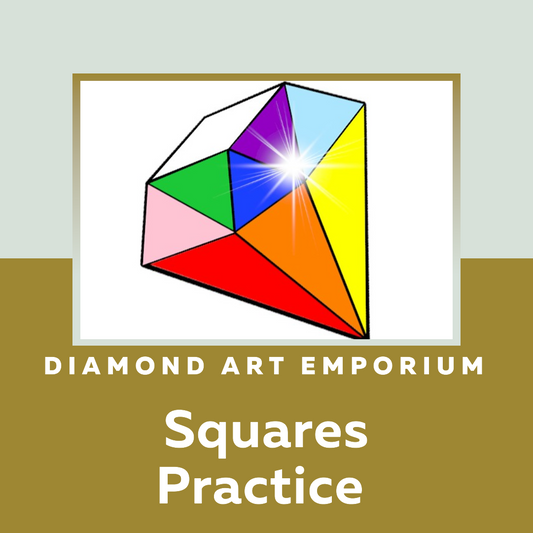 Squares Practice, a diamond painting kit to build confidence and skills for diamond painting.