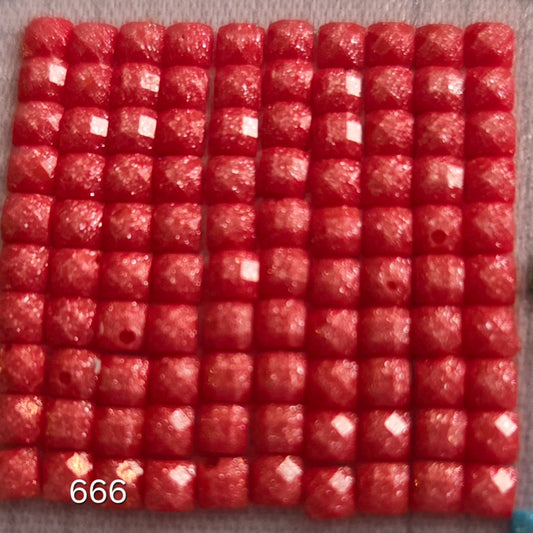 DMC 666 Square Fairy Dust Drills for diamond painting embellishment to add the bling to bland