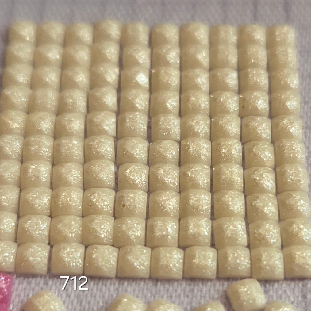 DMC 712 Square Fairy Dust Drills for diamond painting embellishment to add the bling to bland