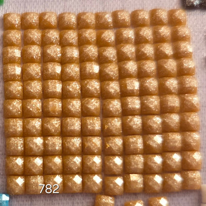 DMC 782 Square Fairy Dust Drills for diamond painting embellishment to add the bling to bland