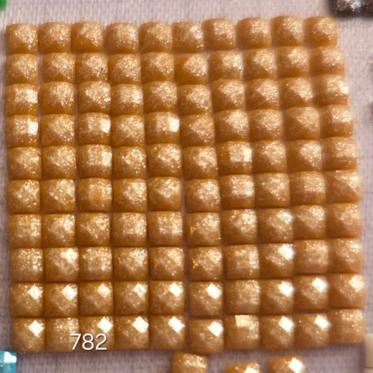 DMC 782 Square Fairy Dust Drills for diamond painting embellishment to add the bling to bland