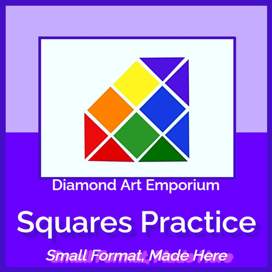 Squares Practice, a diamond painting kit to build confidence and skills for diamond painting.