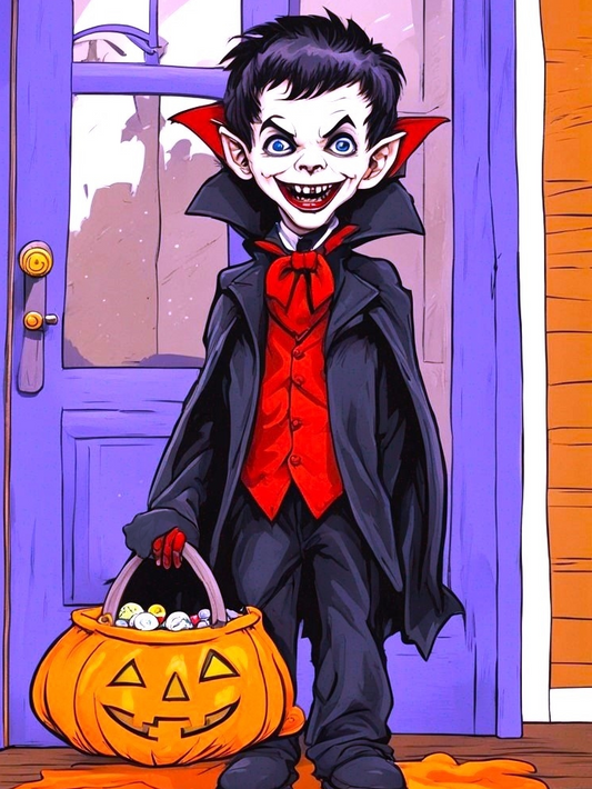 Little Drac | Halloween Diamond Painting Event Kit, 30x40cm