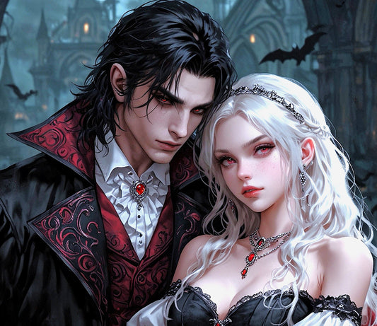 Lord and Lady Ravenswood, by Kristin S Block a diamond painting kit from Diamond Art Emporium