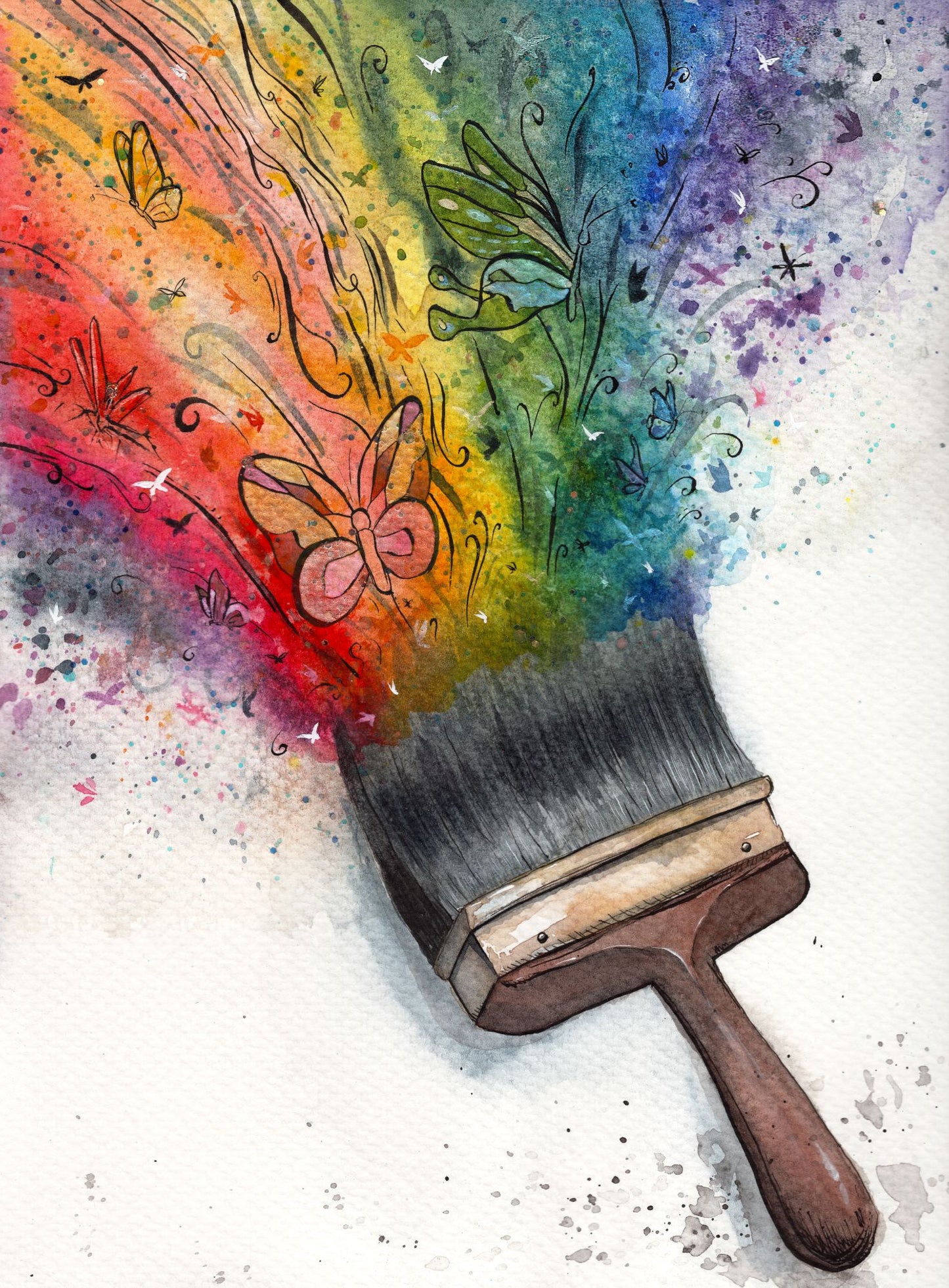 Rainbow Brush, by Jarrod Vandenberg, In-Stock and Ready to Ship, Exclusively from Diamond Art Emporium