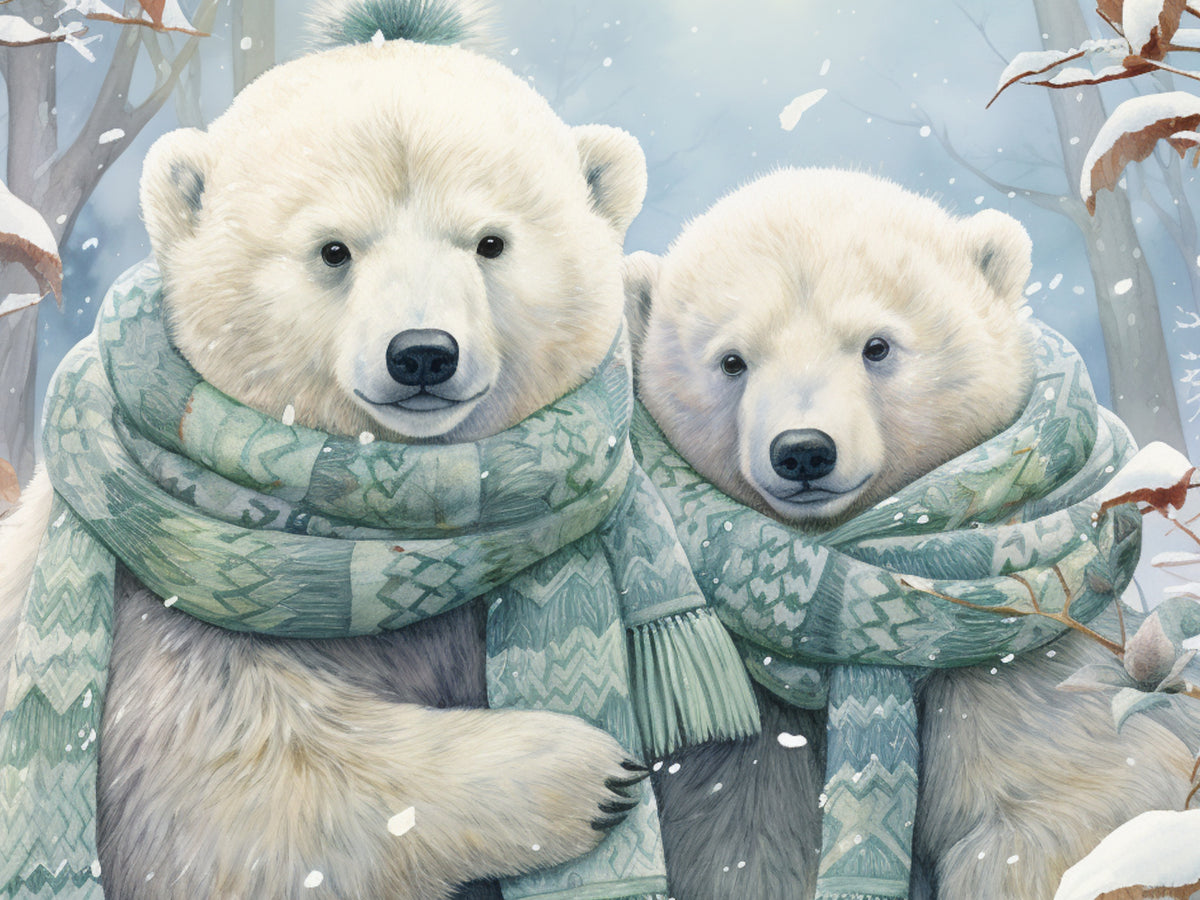 Polar Lovin, Large Format Premium Diamond Painting Kit, Choose Resin Square or Acrylic Round Diamonds