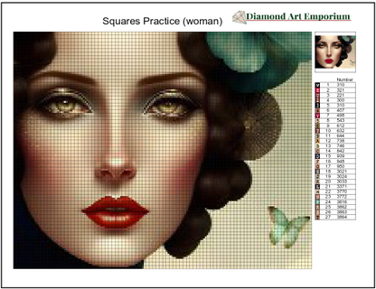 Squares Practice, a diamond painting kit to build confidence and skills for diamond painting.