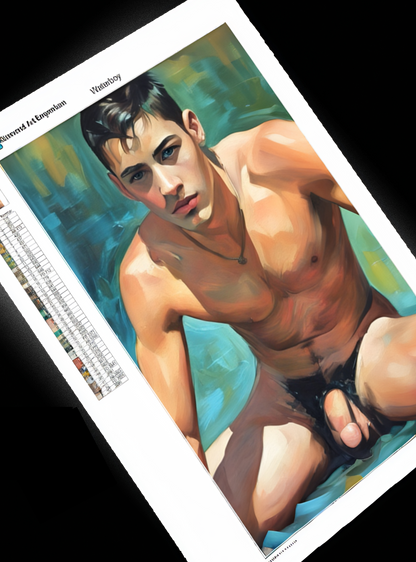Waterboy, An exclusive Eye Candy Image for Adults 18+ from Diamond Art Emporium 40x60cm