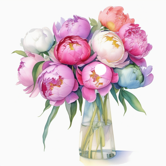 Peony Bouquet, a large format Diamond Painting Kit available by special order, a Diamond Art Emporium Exclusive