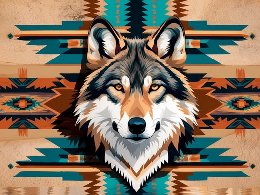 Wolf Crest, by Kristin S Block, a large format Diamond Painting Kit available by special order.