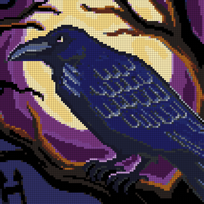 Nevermore, New Halloween Snax,30x30cm Round Diamond Painting Kit with Aurora Borealis Specials