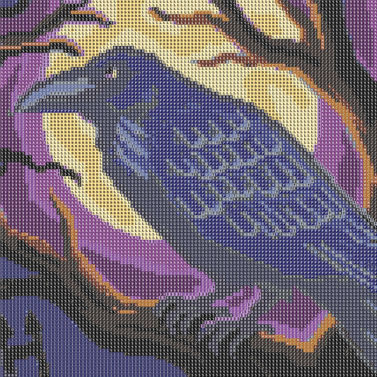 Nevermore, New Halloween Snax,30x30cm Round Diamond Painting Kit with Aurora Borealis Specials