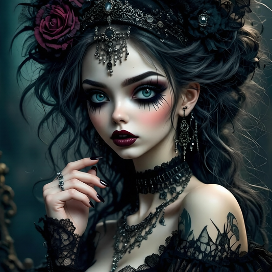 Oh My Goth, Just Added, large format, premium Diamond Painting Kit In Stock, size 50x50cm
