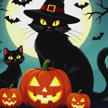 Hello-ween Kitty | Halloween Diamond Painting Event Kit, 40x40cm