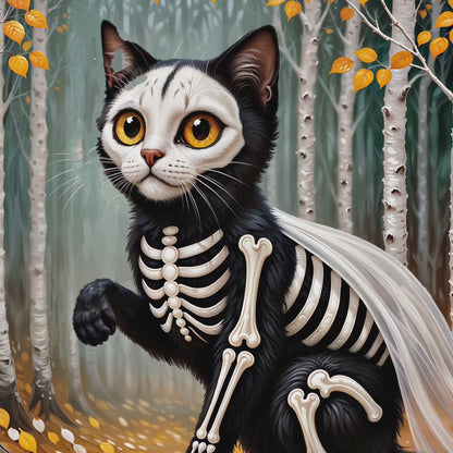 Meowcula, Large Format Premium Diamond Painting Kit, Choose Resin Square or Acrylic Round Diamonds