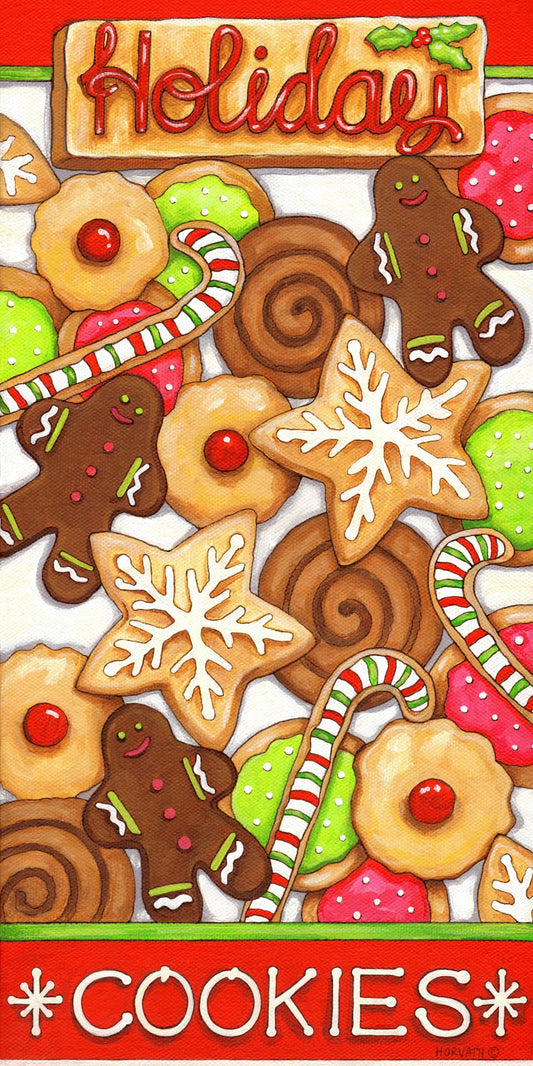 Holiday Cookies, Large Format Premium Diamond Painting Kit, Choose Resin Square or Acrylic Round Diamonds