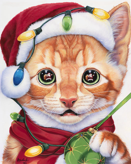 Uh-Oh Santa, Large Format Premium Diamond Painting Kit, Choose Resin Square or Acrylic Round Diamonds