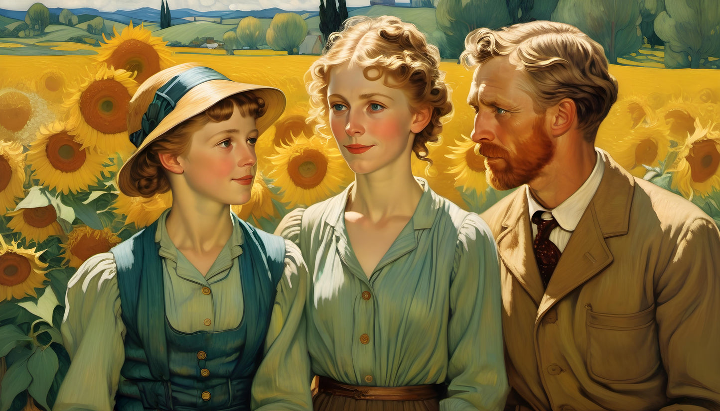 Rural Family, a large format, premium diamond painting kit, for Diamond Art Emporium