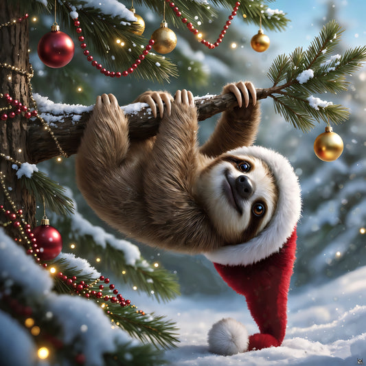 Santa's Slowest Helper, by Wanderer Dee available by special order, exclusively from Diamond Art Emporium