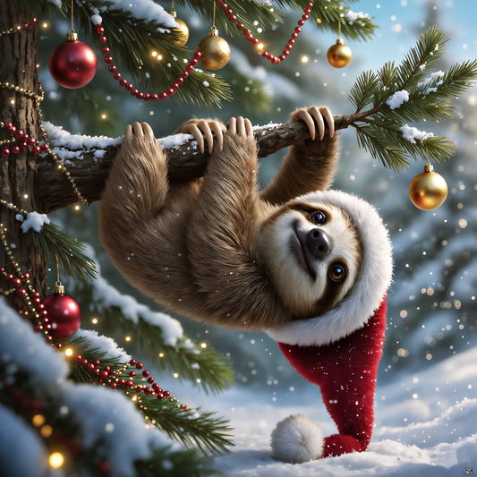 Santa's Slowest Helper, by Wanderer Dee available by special order, exclusively from Diamond Art Emporium